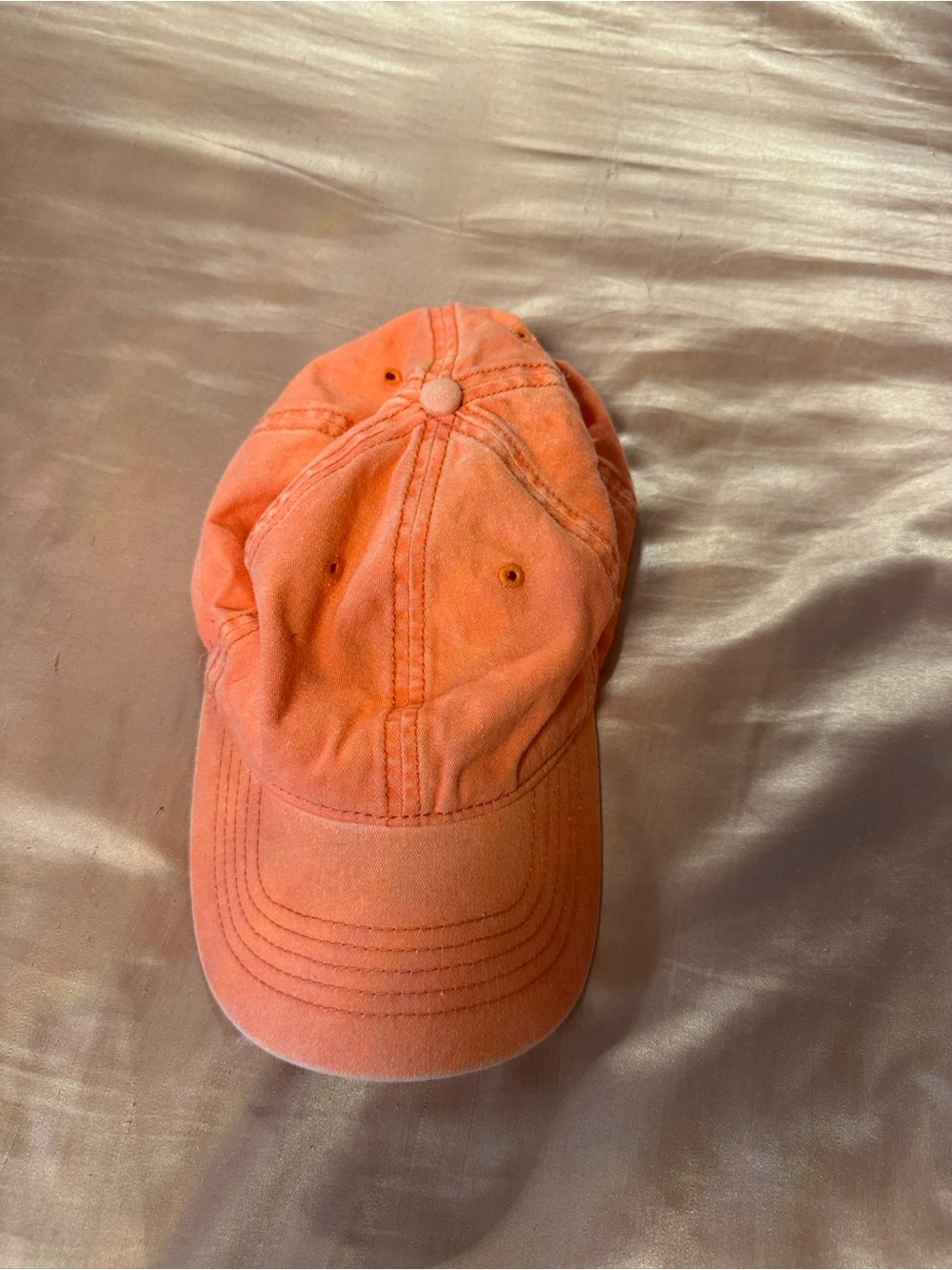 Classic Orange Cotton Baseball Cap - Unbranded